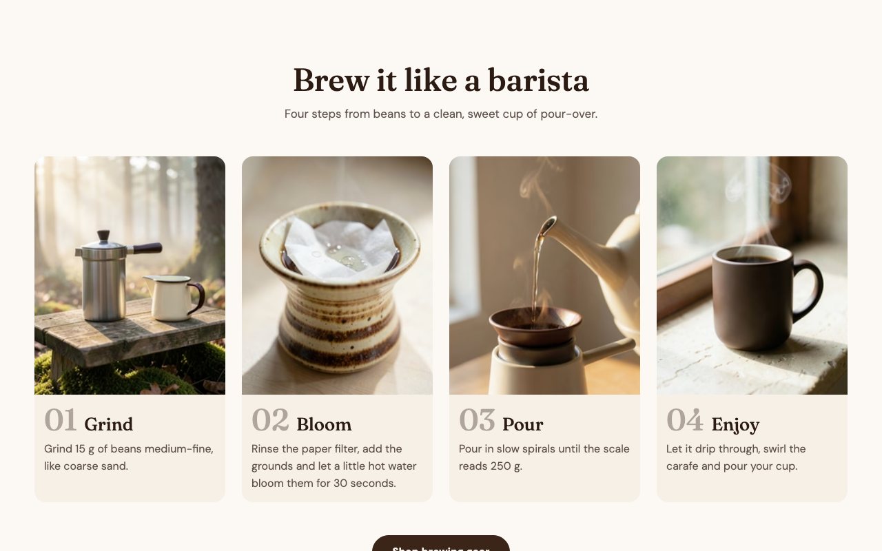 The brewing steps