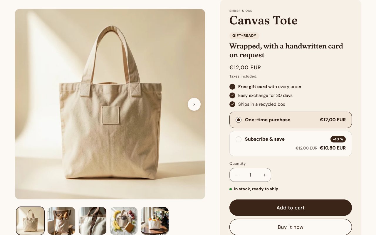 One-time purchase selected: the regular price