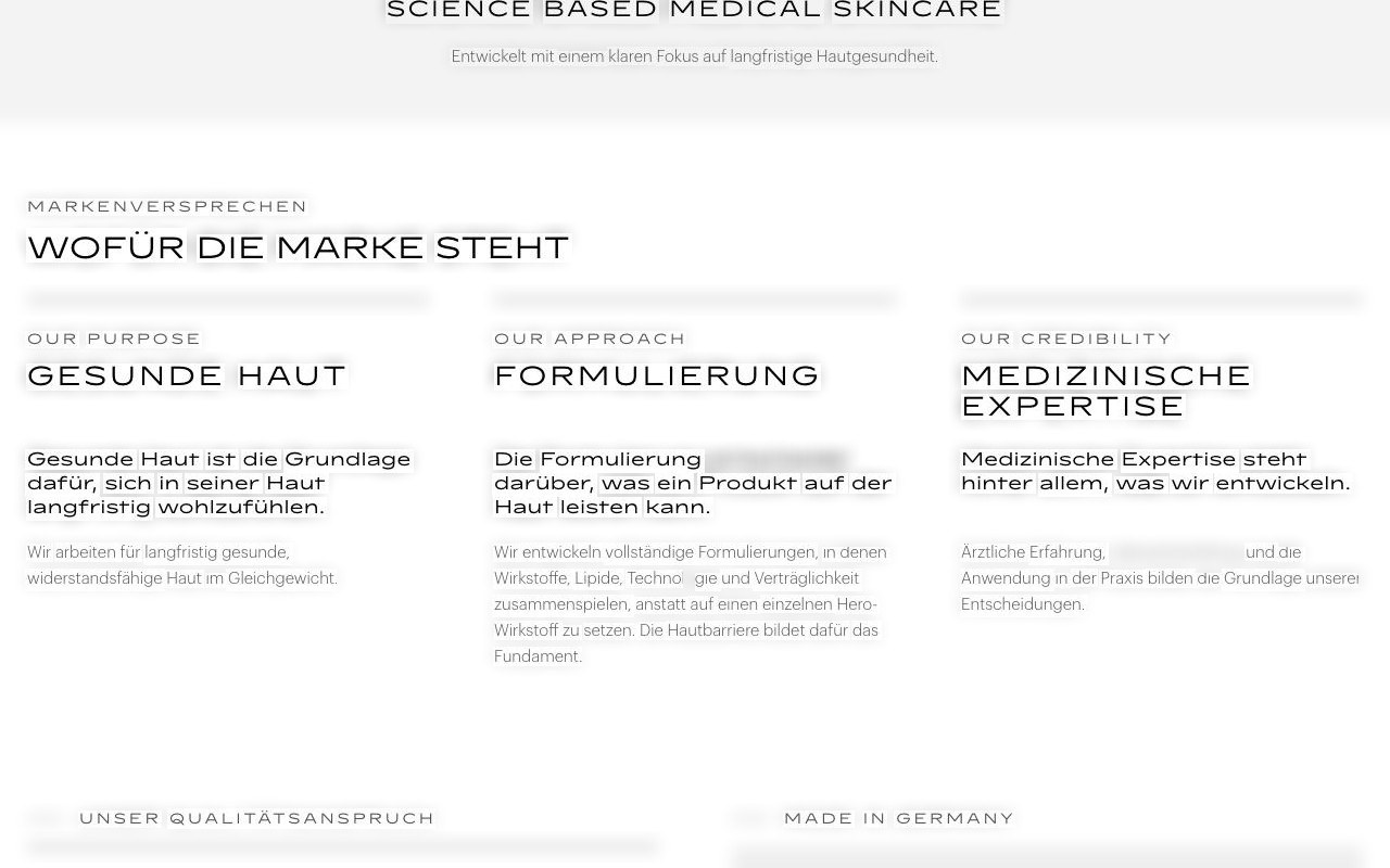 Medical skincare brand, DE · 2