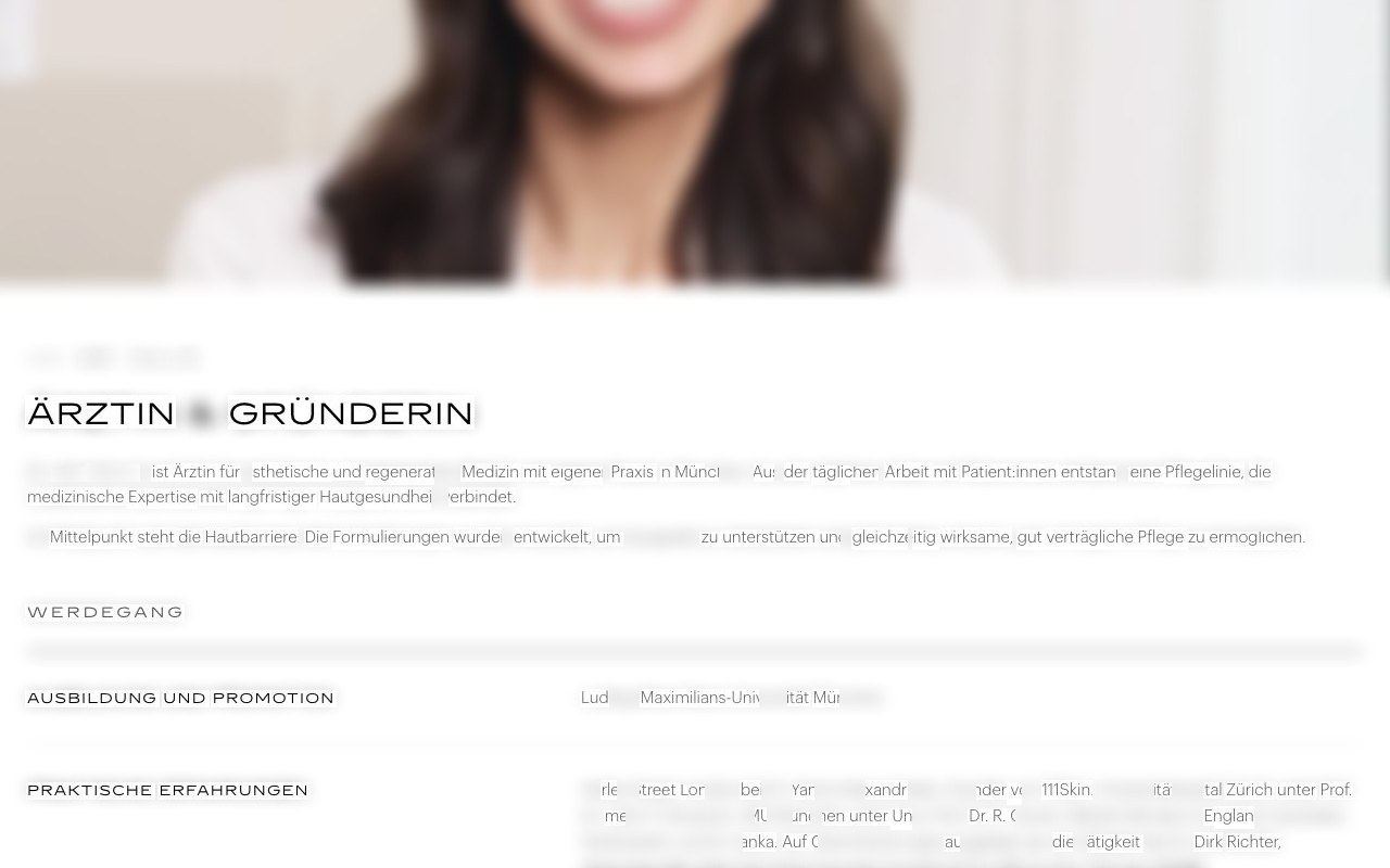 Medical skincare brand, DE · 2