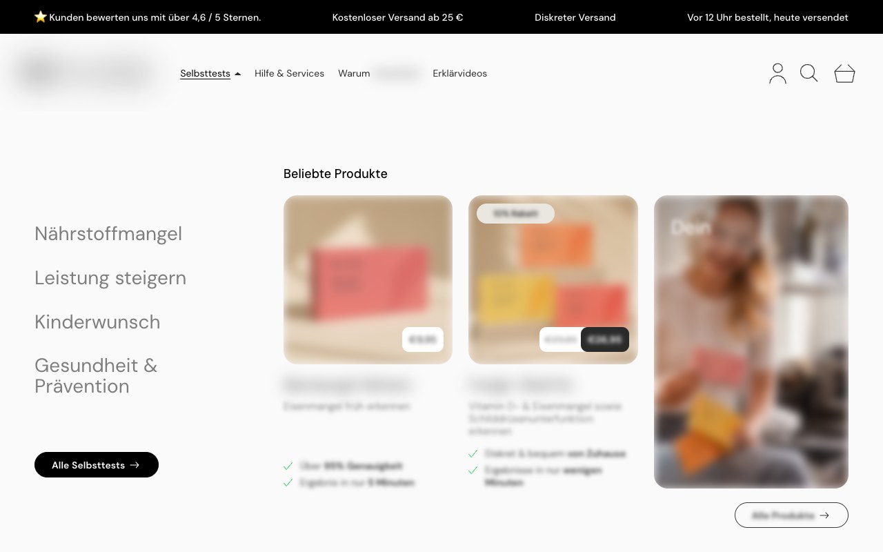Health tests brand, DE