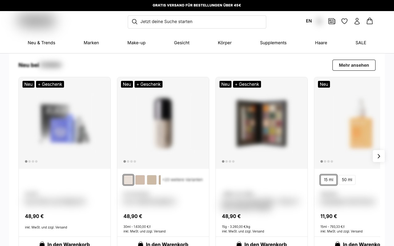 Beauty brand, DE