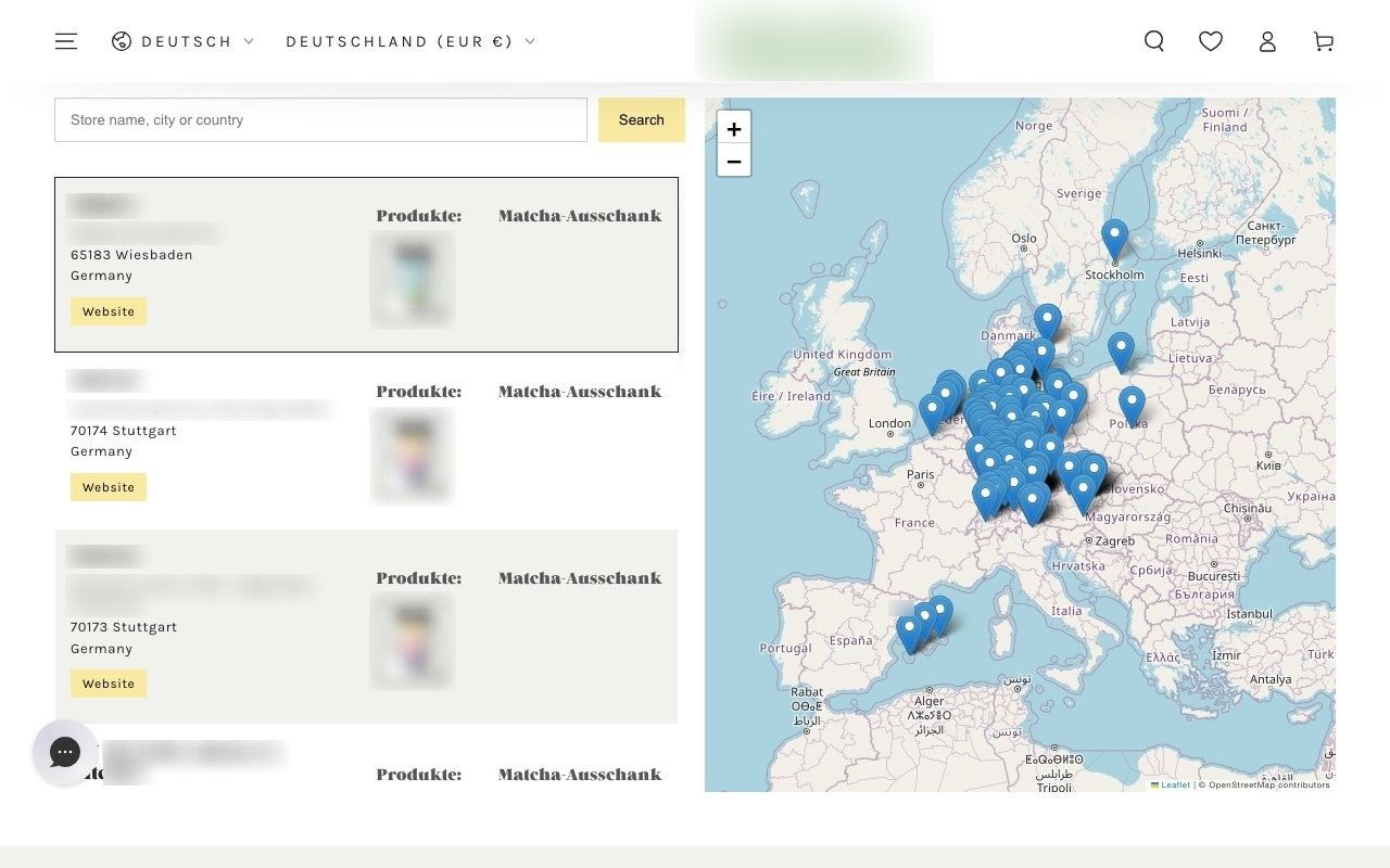 The client: “Where to shop & taste”, the map built from B2B orders