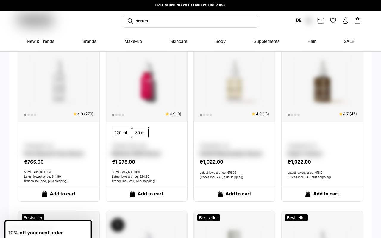 Beauty brand, DE